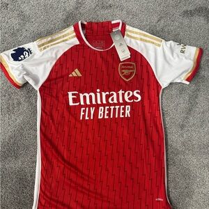 Adidas Red and White Arsenal Jersey